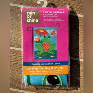 Rain or Shine Frog Garden Flag